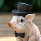Pig With Monocle Ornament