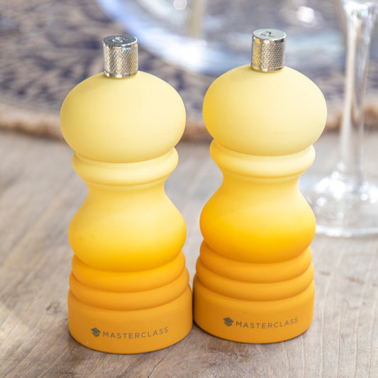 Set of 2 Yellow Ombre Salt & Pepper Mills