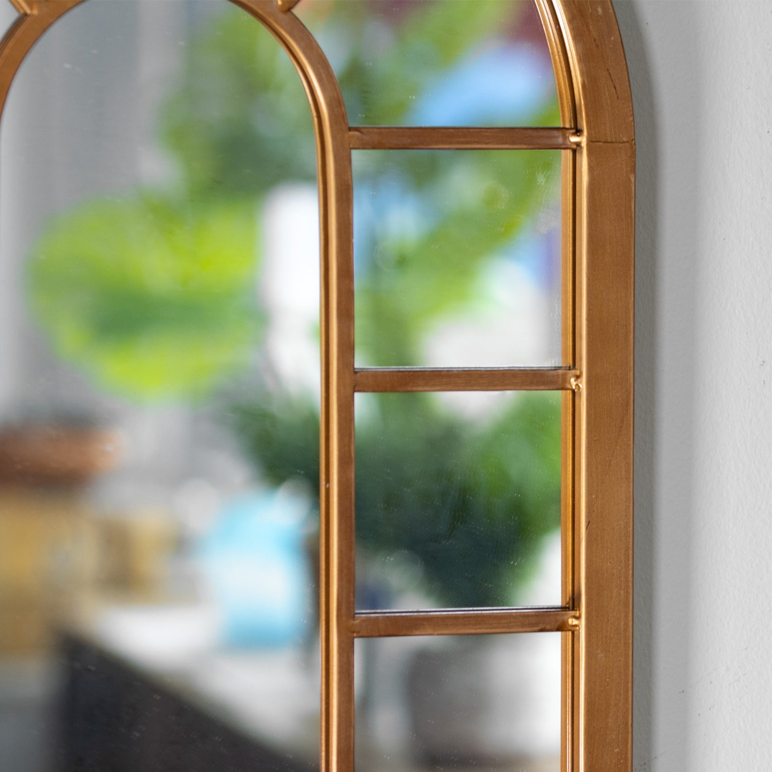Copper Arched Garden Wall Mirror