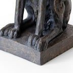Large Black Resin Hare Ornament