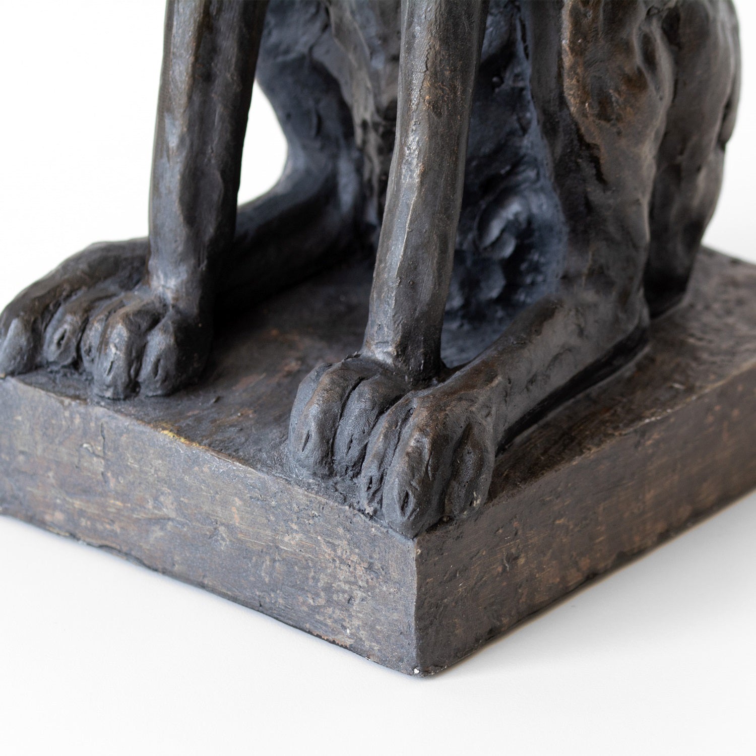 Large Black Resin Hare Ornament