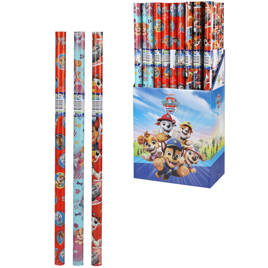 Pack Of 3 Paw Patrol Gift Wrapping Paper