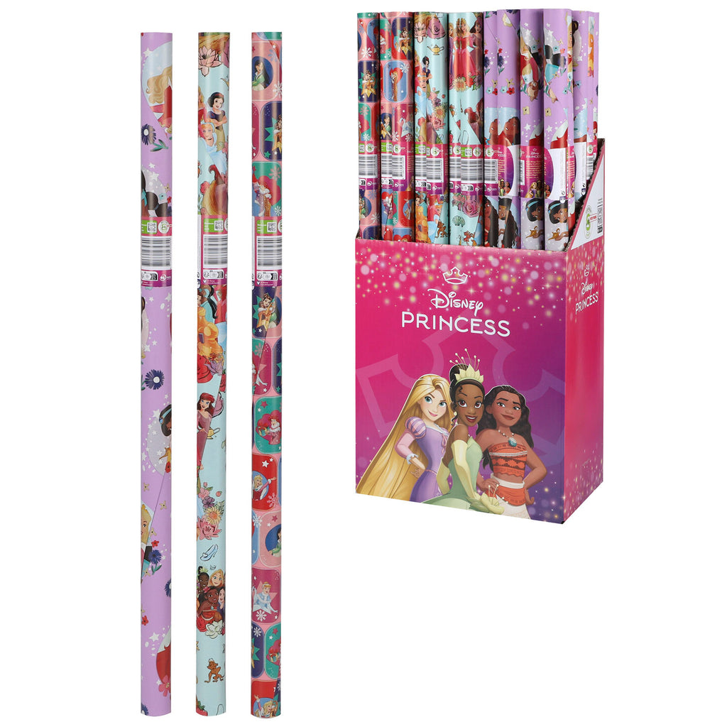 Pack Of 3 Disney Princess Gift Wrapping Paper