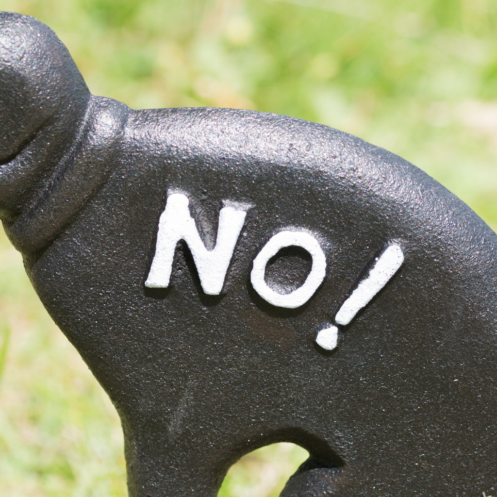 Cast Iron No Fouling Dog Sign