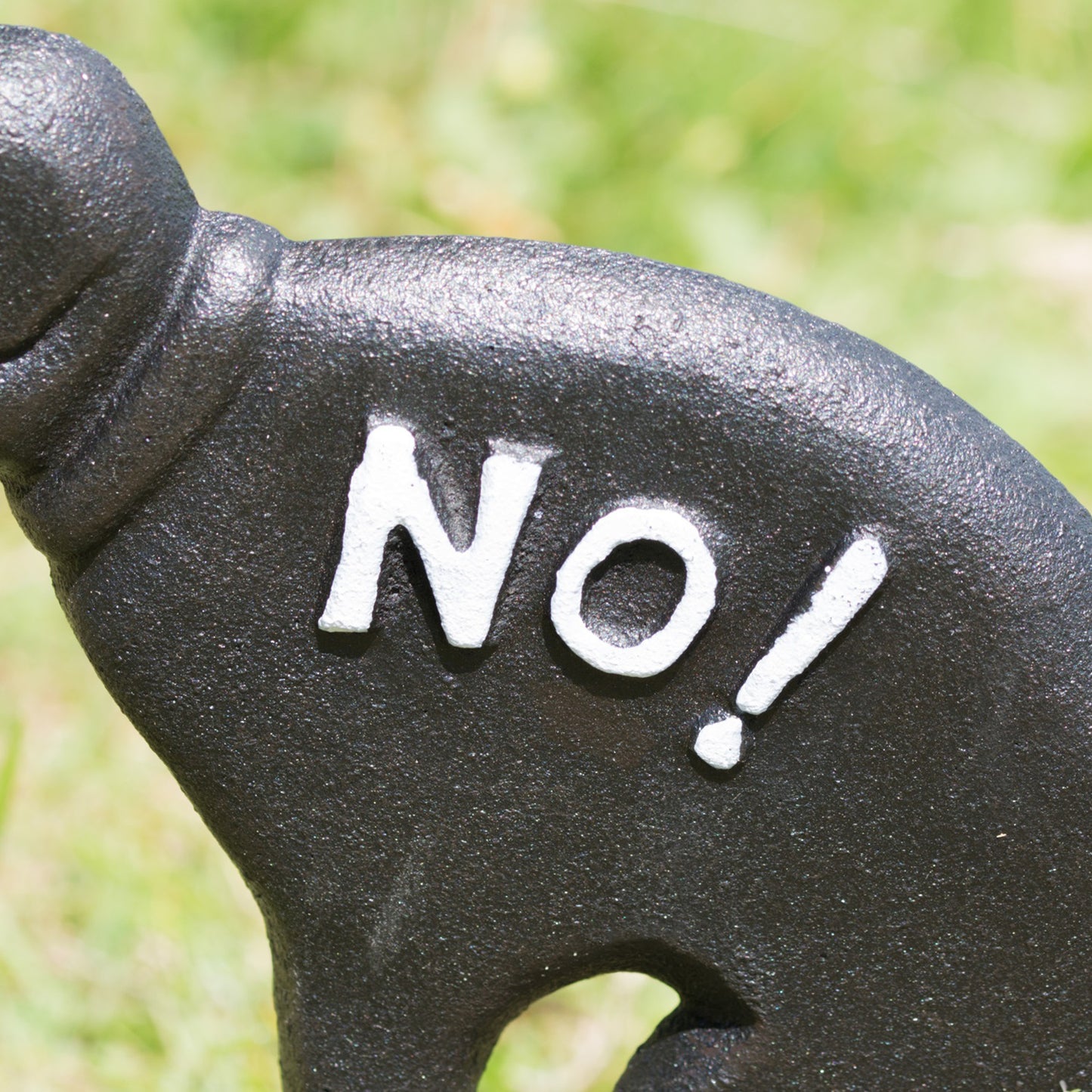 Cast Iron No Fouling Dog Sign