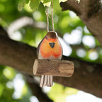 Hanging Wooden Robin Ornament