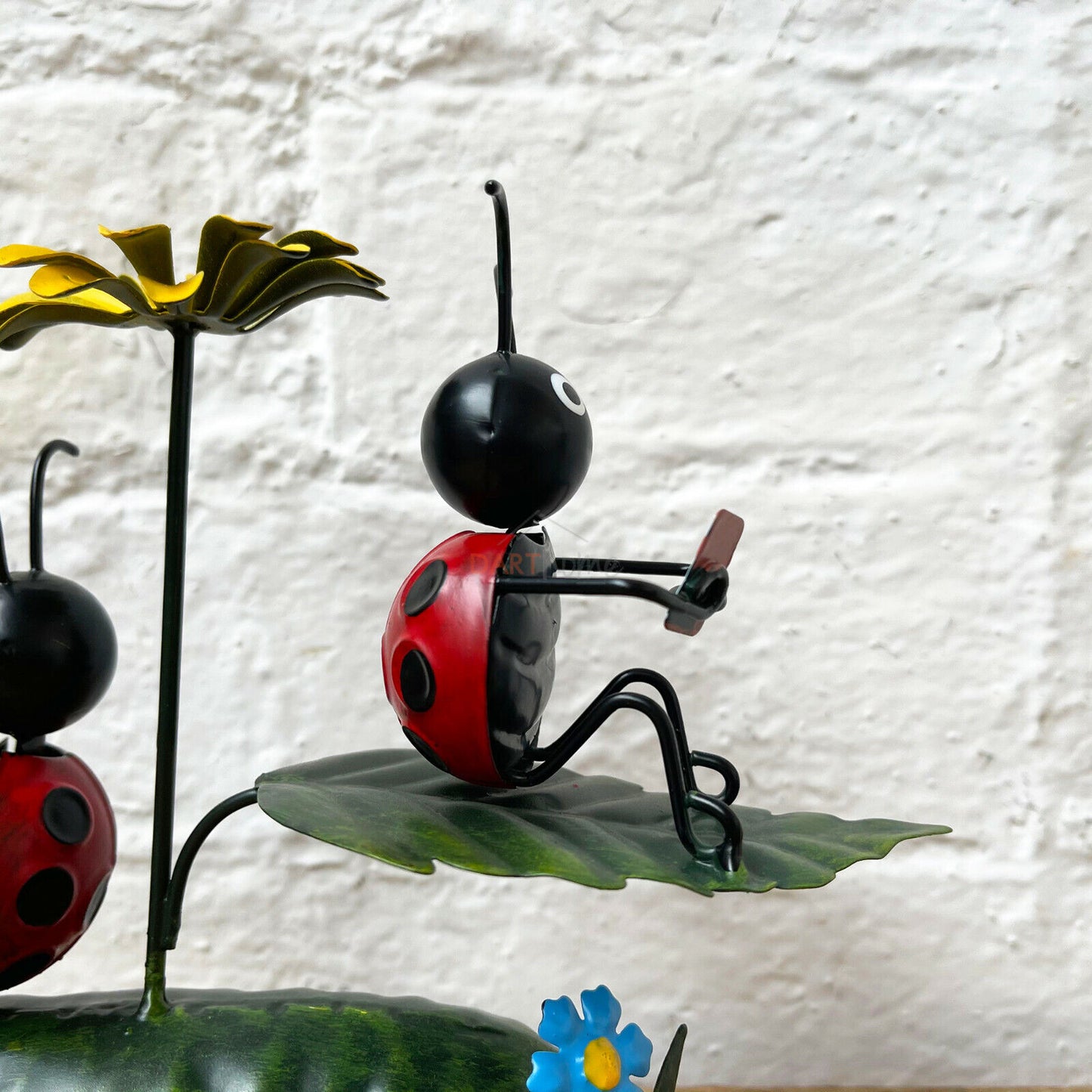 Metal Lounging Ladybirds Ornament