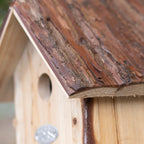 Bark Roof Wooden Bird House