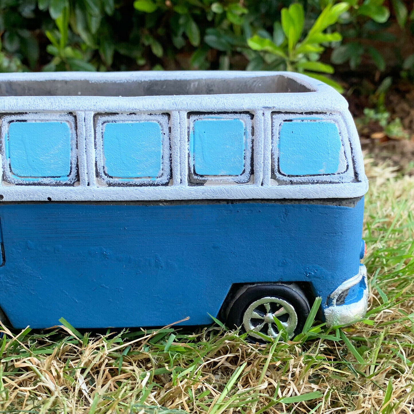 Blauer Zement-Pflanzgefäß für Wohnmobile, 21 cm
