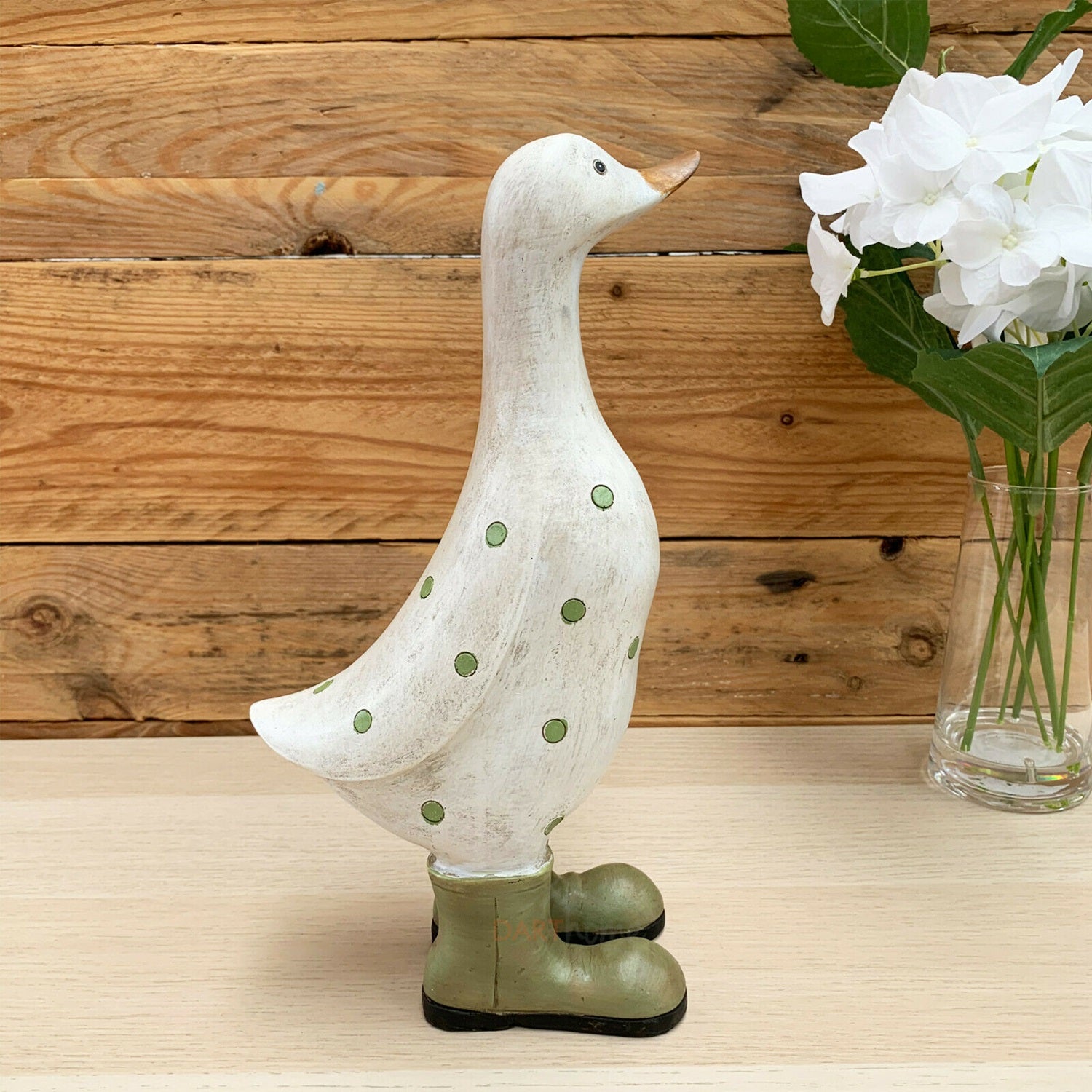 Green Polka Dot Duck Ornament