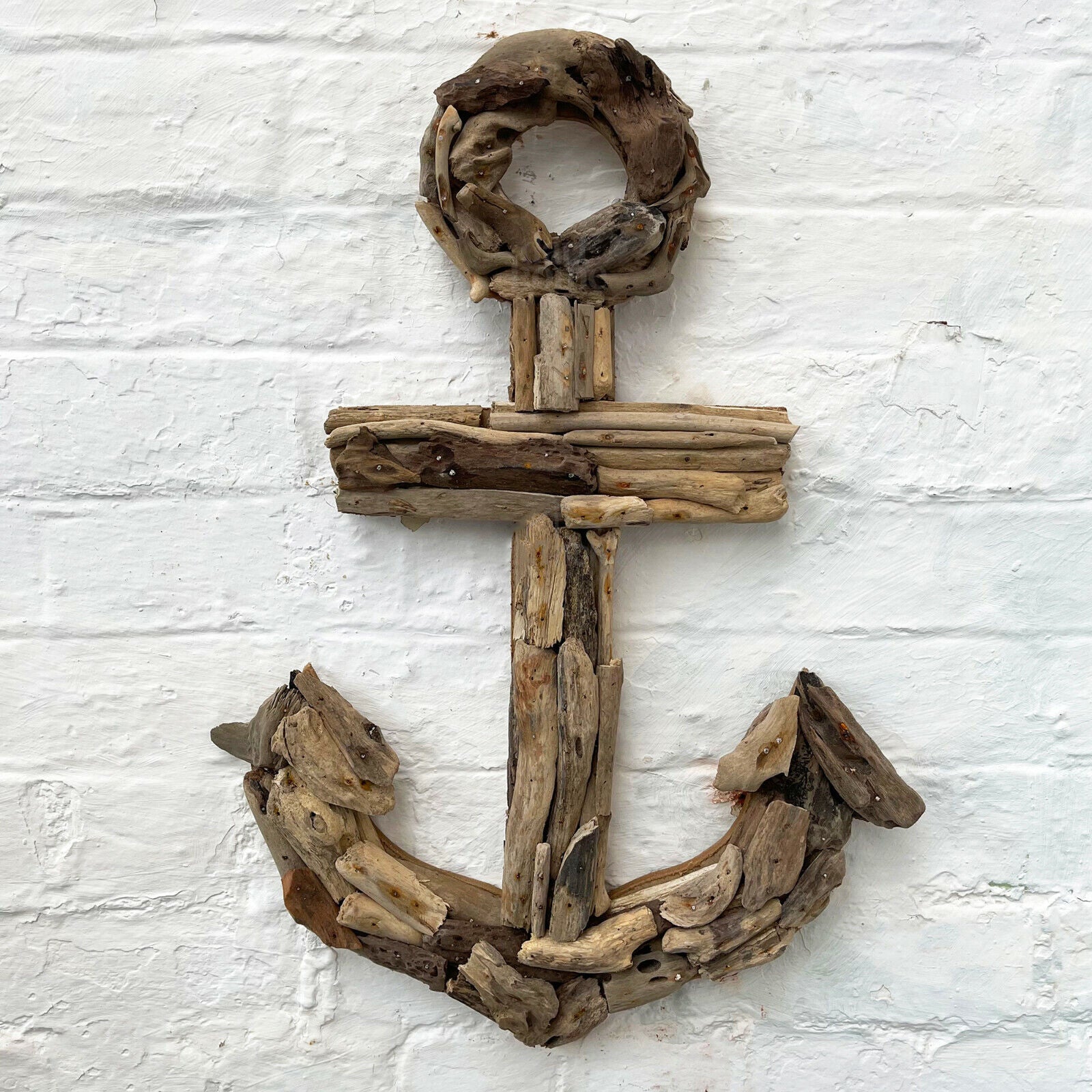 Driftwood Anchor Wall Sculpture