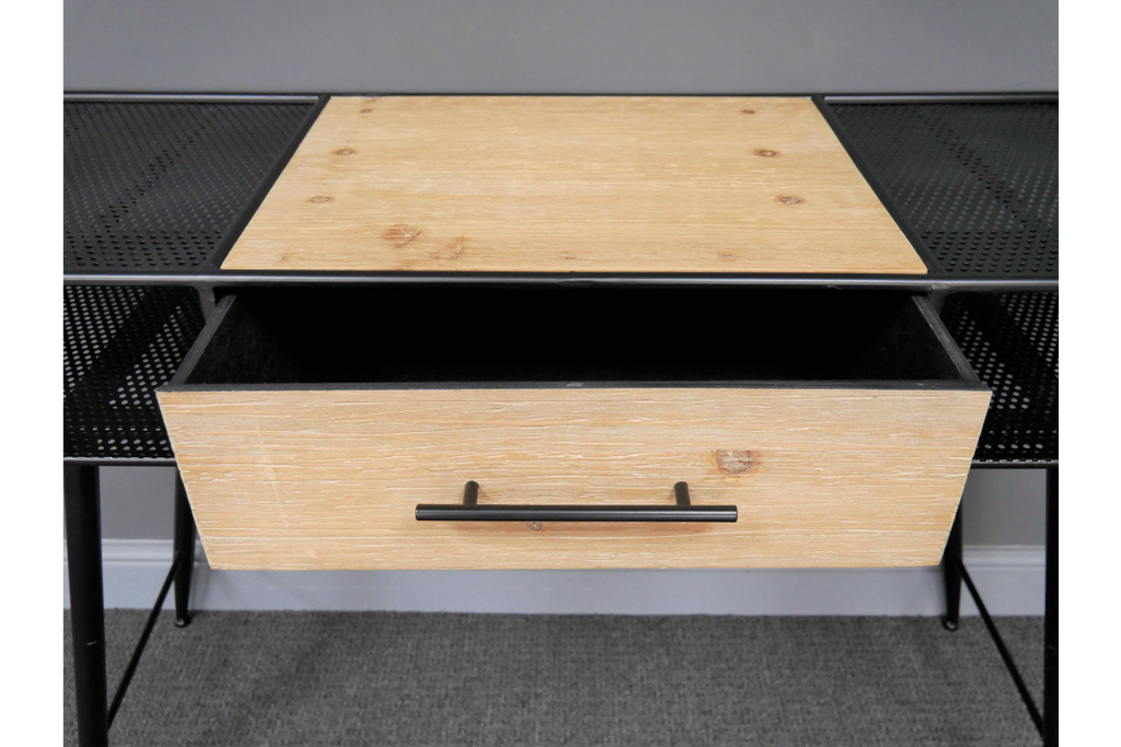 Industrial Black Multi Drawer Desk