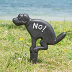 Cast Iron 'No!' Fouling Dog Poo Garden Sign