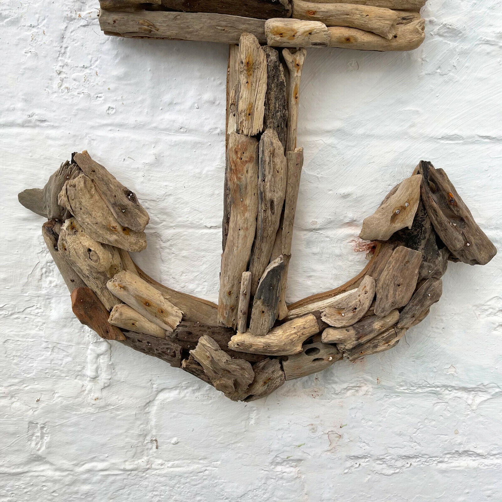 Driftwood Anchor Wall Sculpture