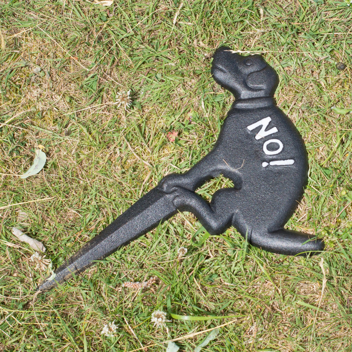 Cast Iron 'No!' Fouling Dog Poo Garden Sign
