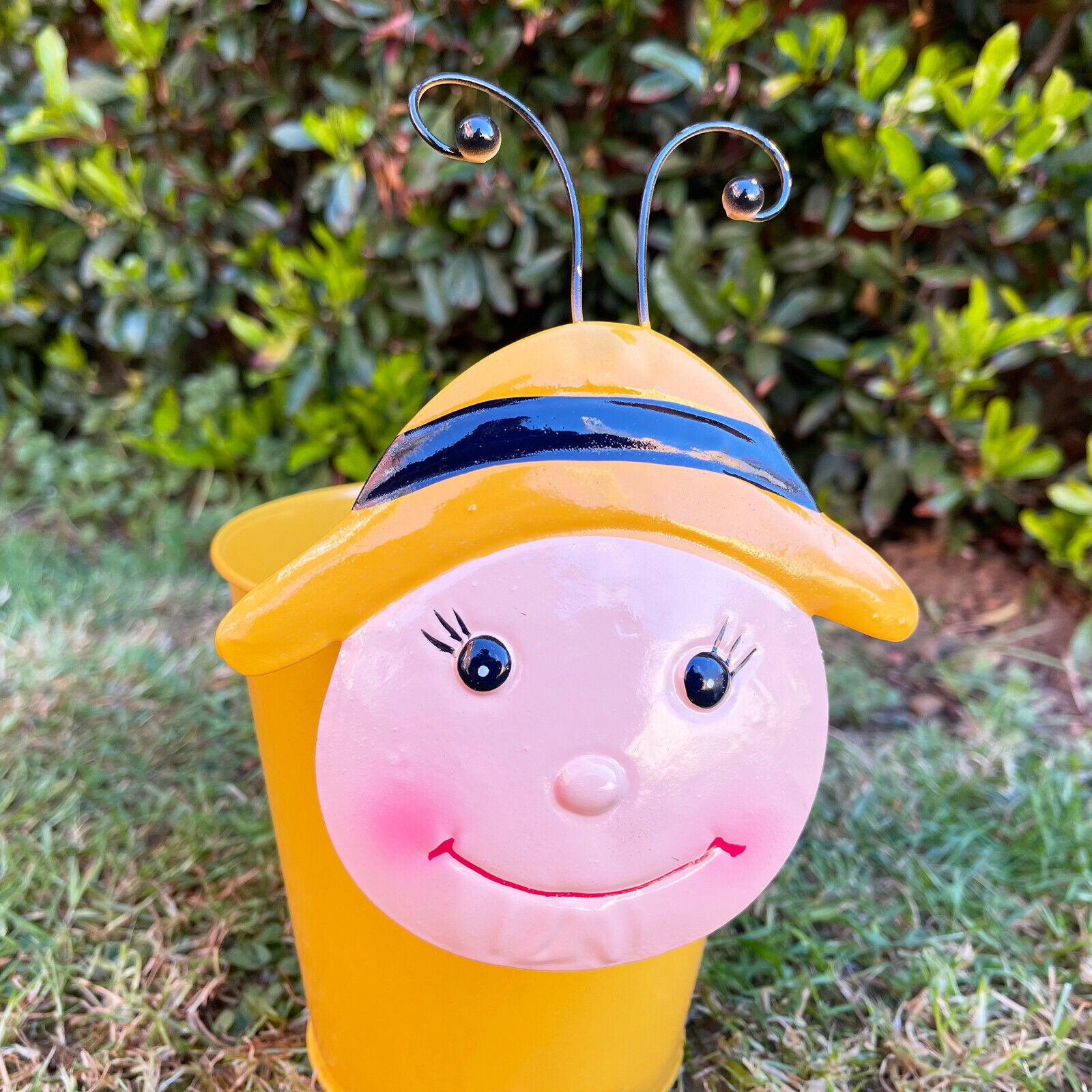 Set Of 2 Wobble Head Bumble Bee Plant Pots