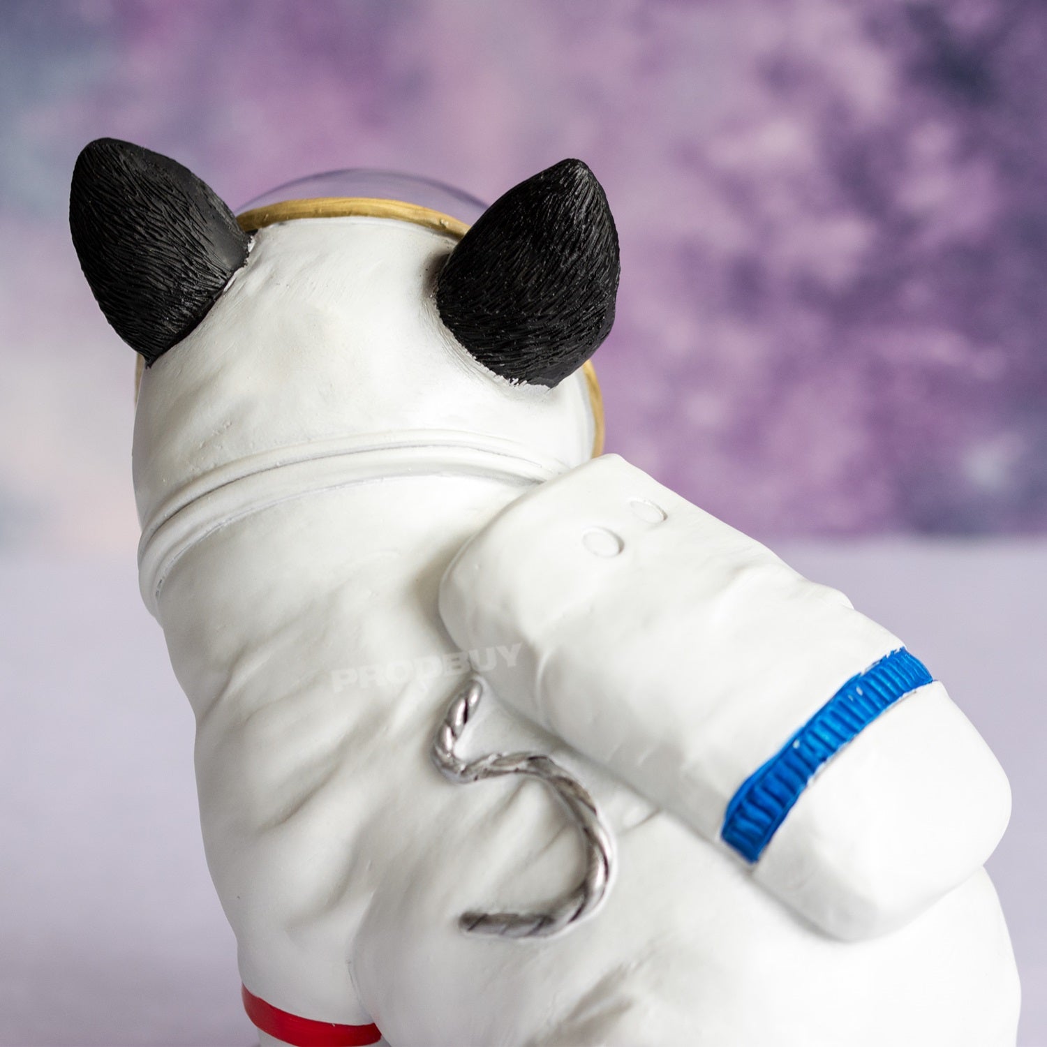Weißer Space Dog Mops Ornament