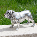 Silbernes englisches Bulldoggen-Ornament