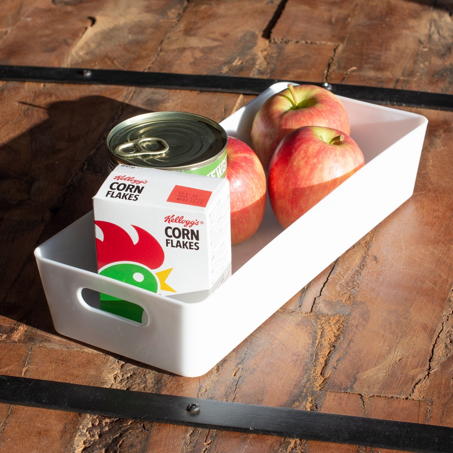 Set Of 4 White Rectangle Studio Organiser Trays