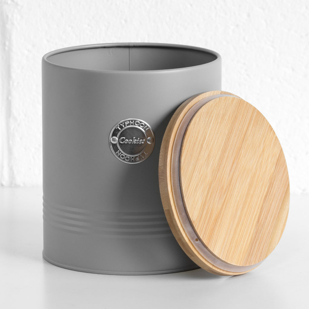 Retro Grey 3 Litre Cookie Jar