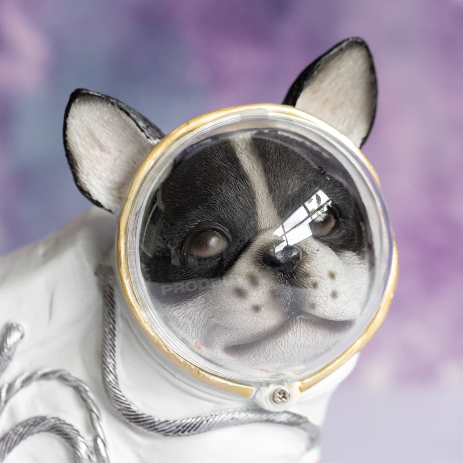 Weißer Space Dog Mops Ornament