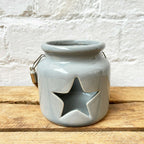 Grey Star Tealight Holder