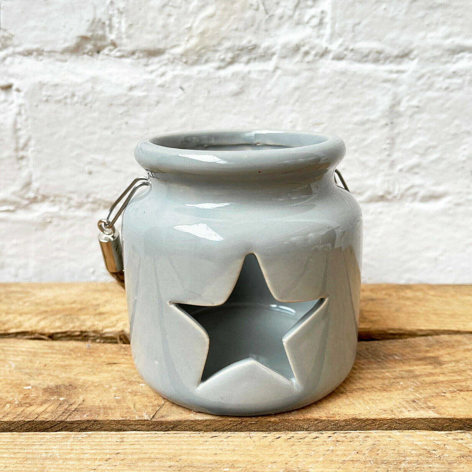 Grey Star Tealight Holder