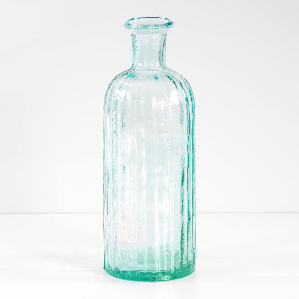 Recycled Glass 2.5L Ribbed Bottle Vase