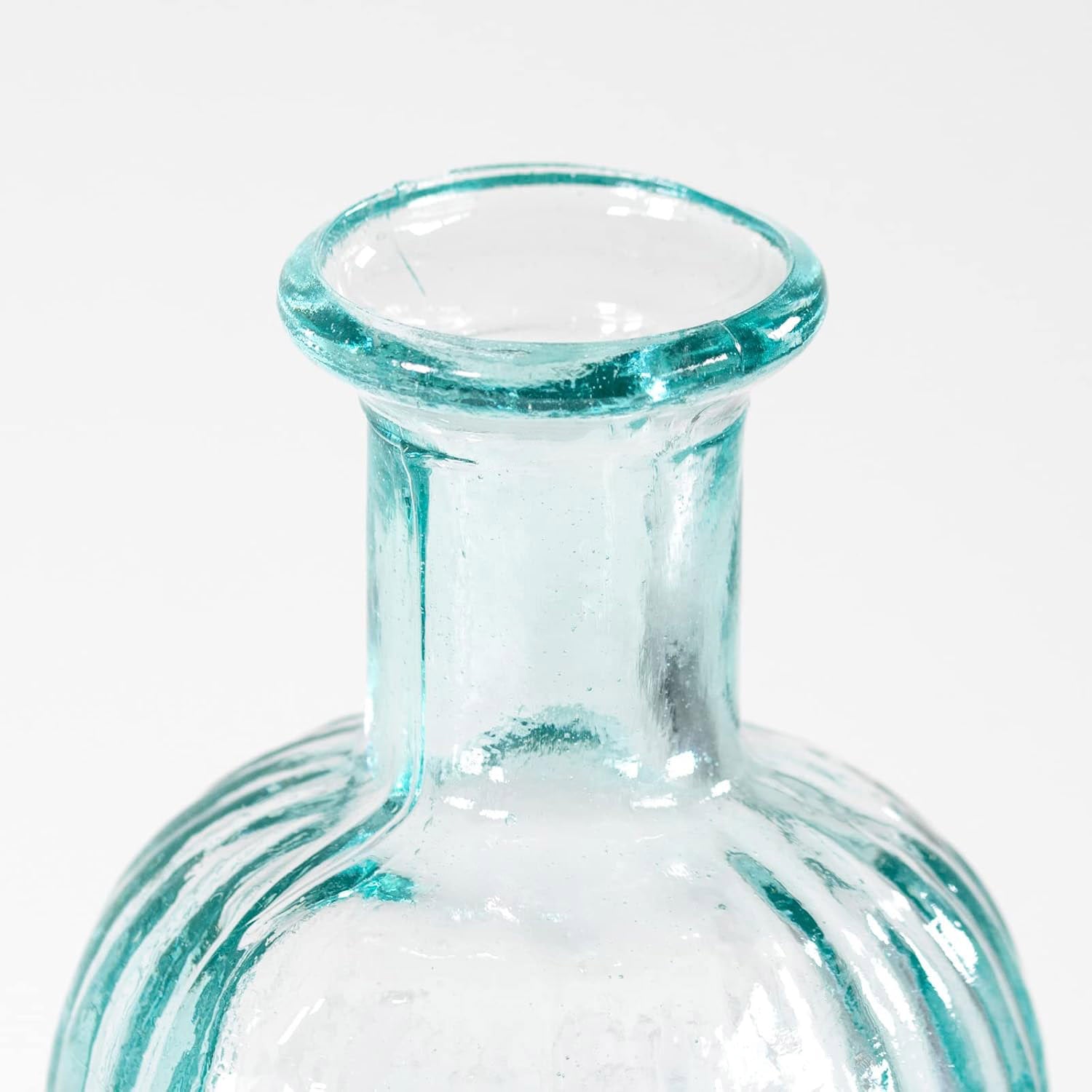 Recycled Glass 2.5L Ribbed Bottle Vase