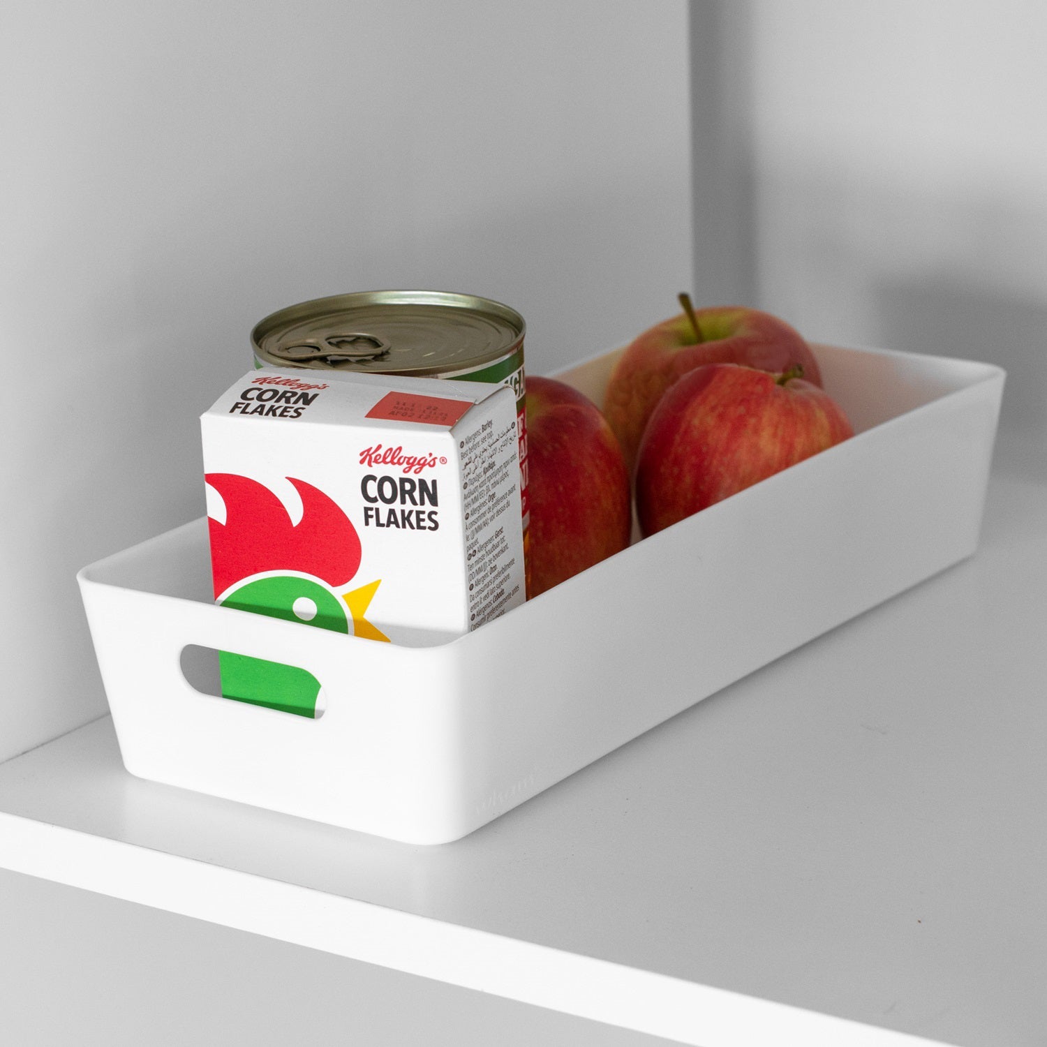 Set Of 4 White Rectangle Studio Organiser Trays