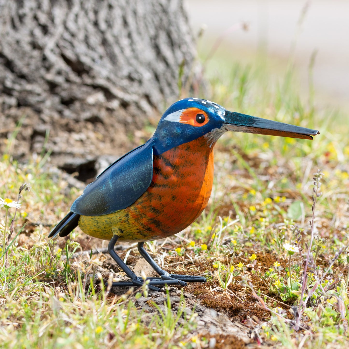 Metal Kingfisher Ornament