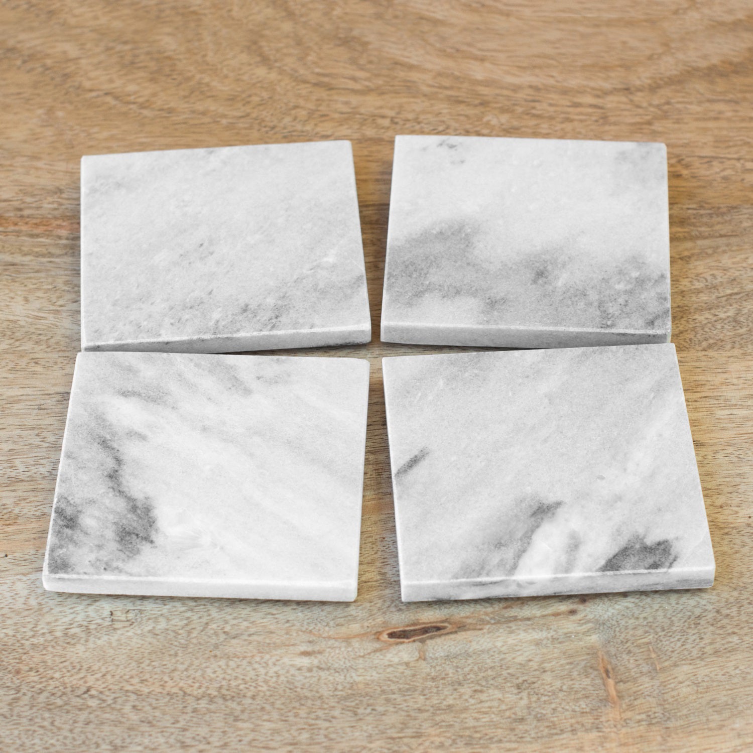 Set of 4 Grey Marble Coasters