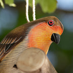 Hanging Wooden Robin Ornament
