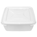Set Of 2 White Lid 10 Litre Square Food Containers