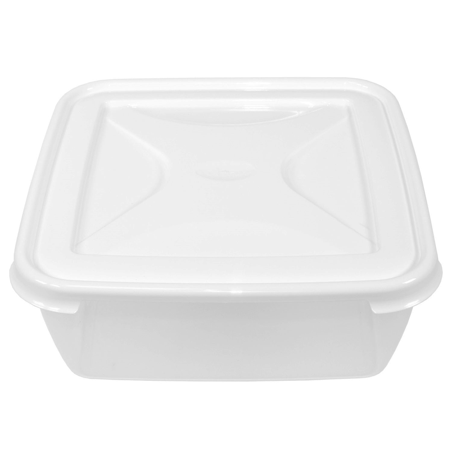 Set Of 2 White Lid 10 Litre Square Food Containers