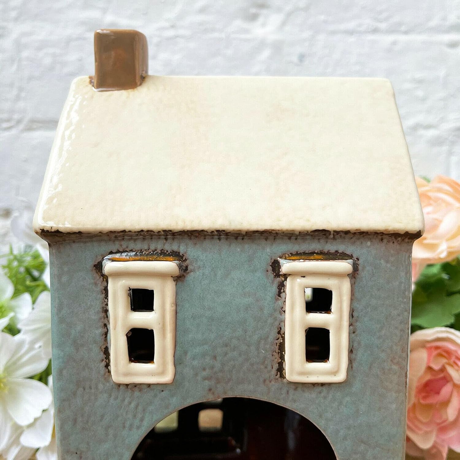 Grey Country House Candle Holder