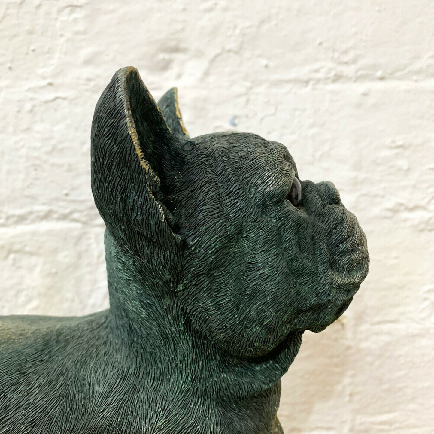 Französische Bulldoggenfigur aus Bronze