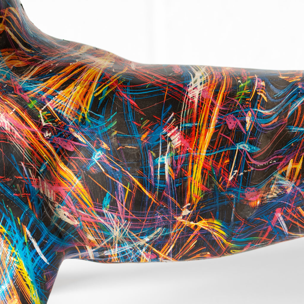 Buntes Wursthund-Ornament