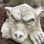 Stone Moody Gremlin Wall Garden Sculpture