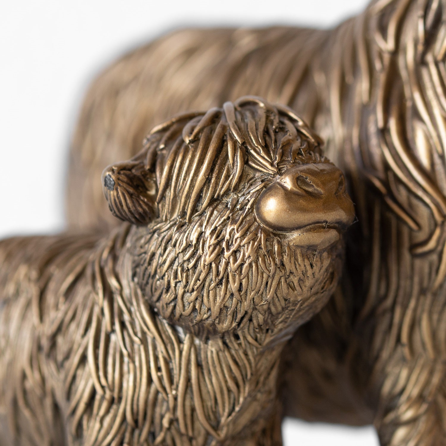 Bronze Highland Cow & Calf Ornament