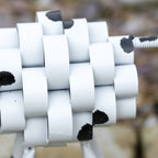 Black & White Metal Cow Ornament