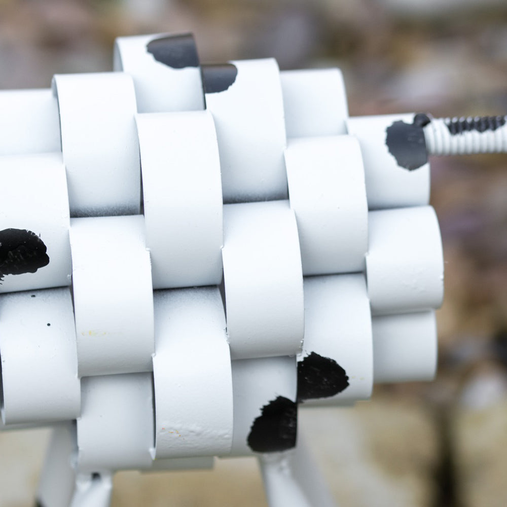 Black & White Metal Cow Ornament