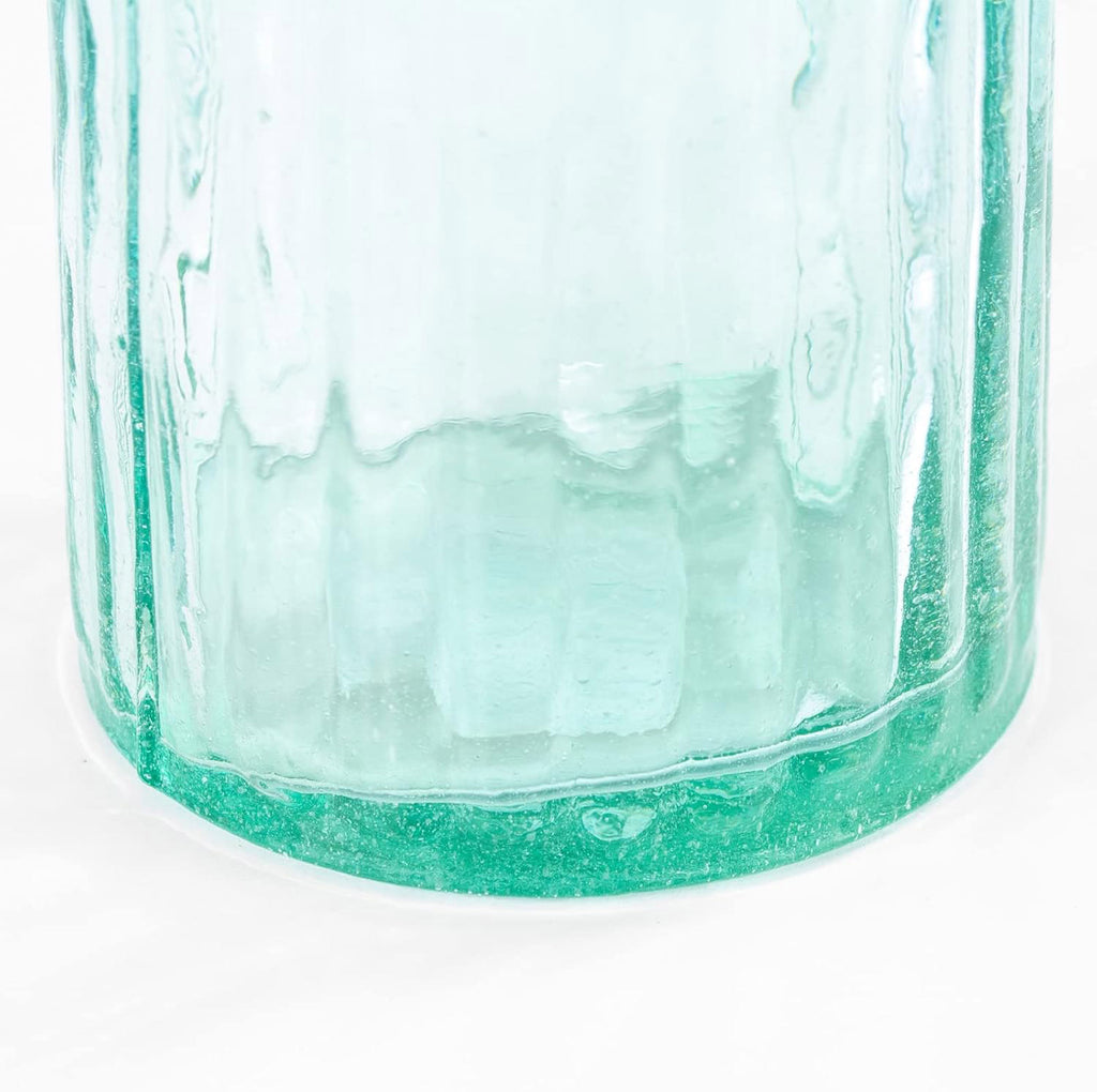 Recycled Glass 2.5L Ribbed Bottle Vase