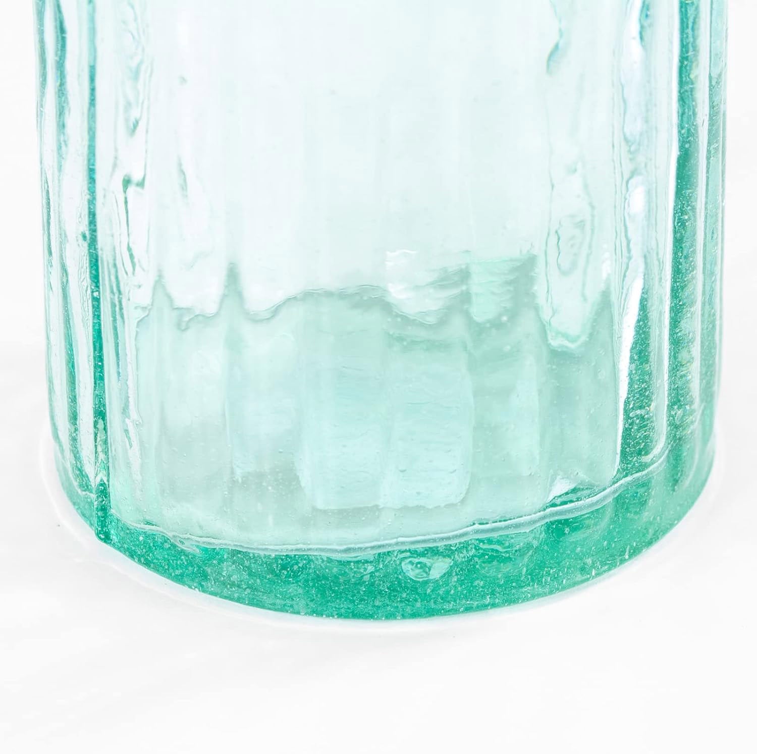 Recycled Glass 2.5L Ribbed Bottle Vase