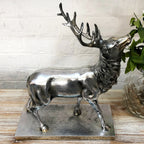 Large Silver Stag Ornament