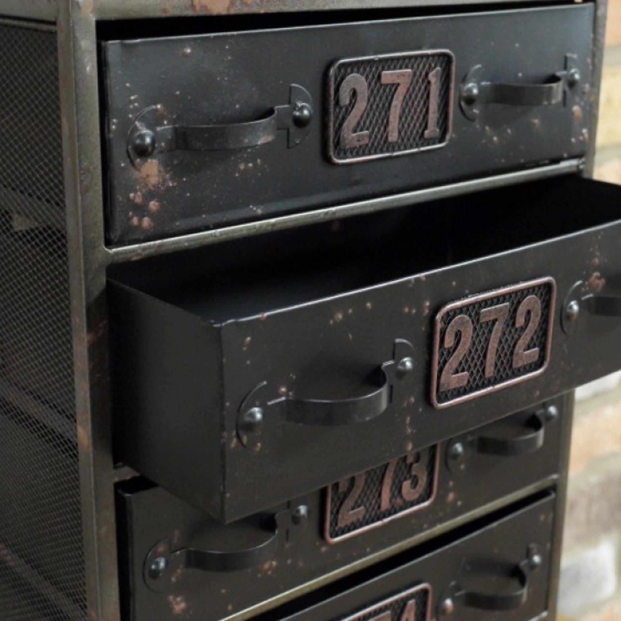 Industrial 5 Drawer Cabinet