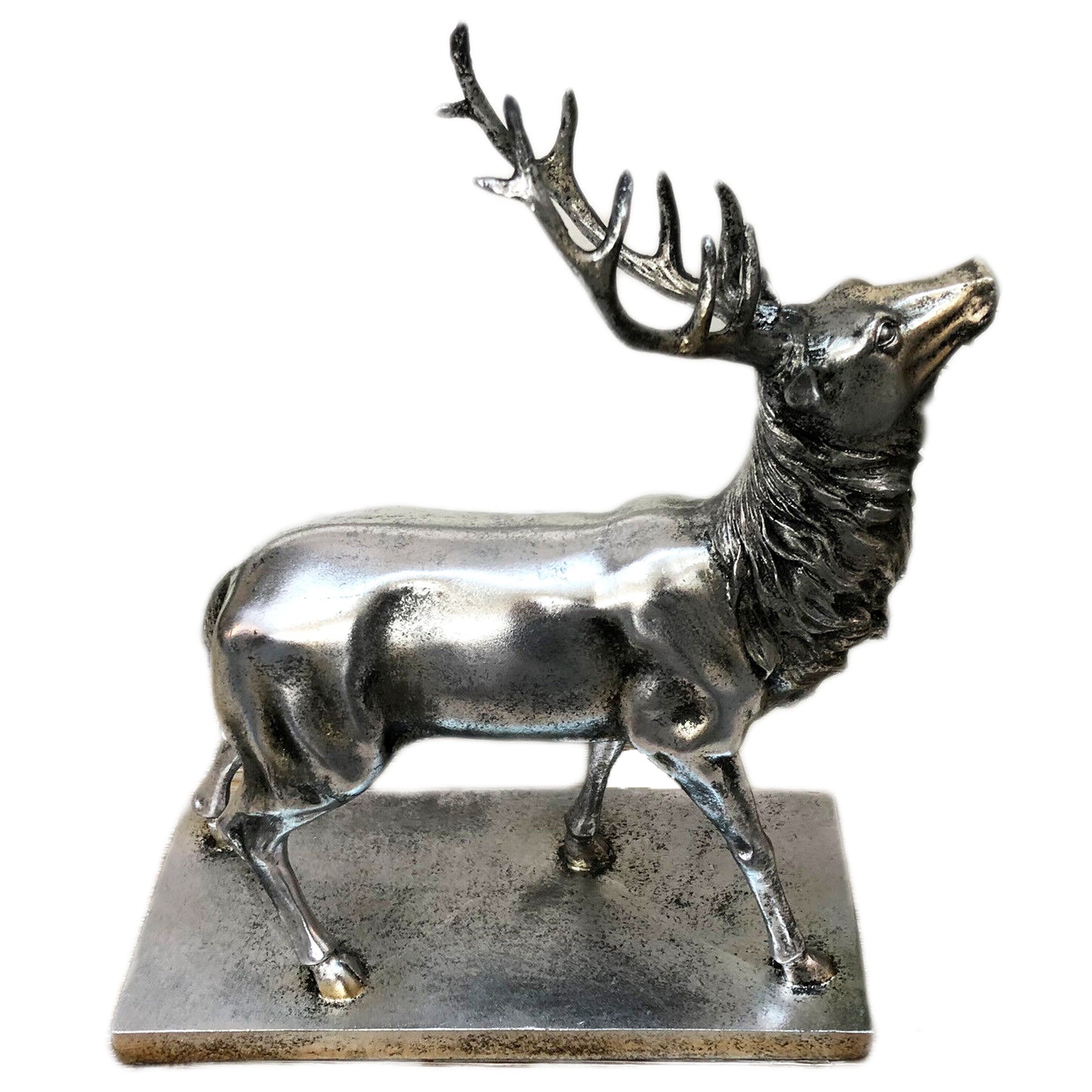 Large Silver Stag Ornament