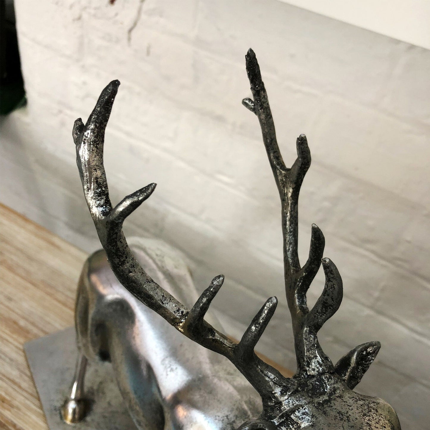 Large Silver Stag Ornament