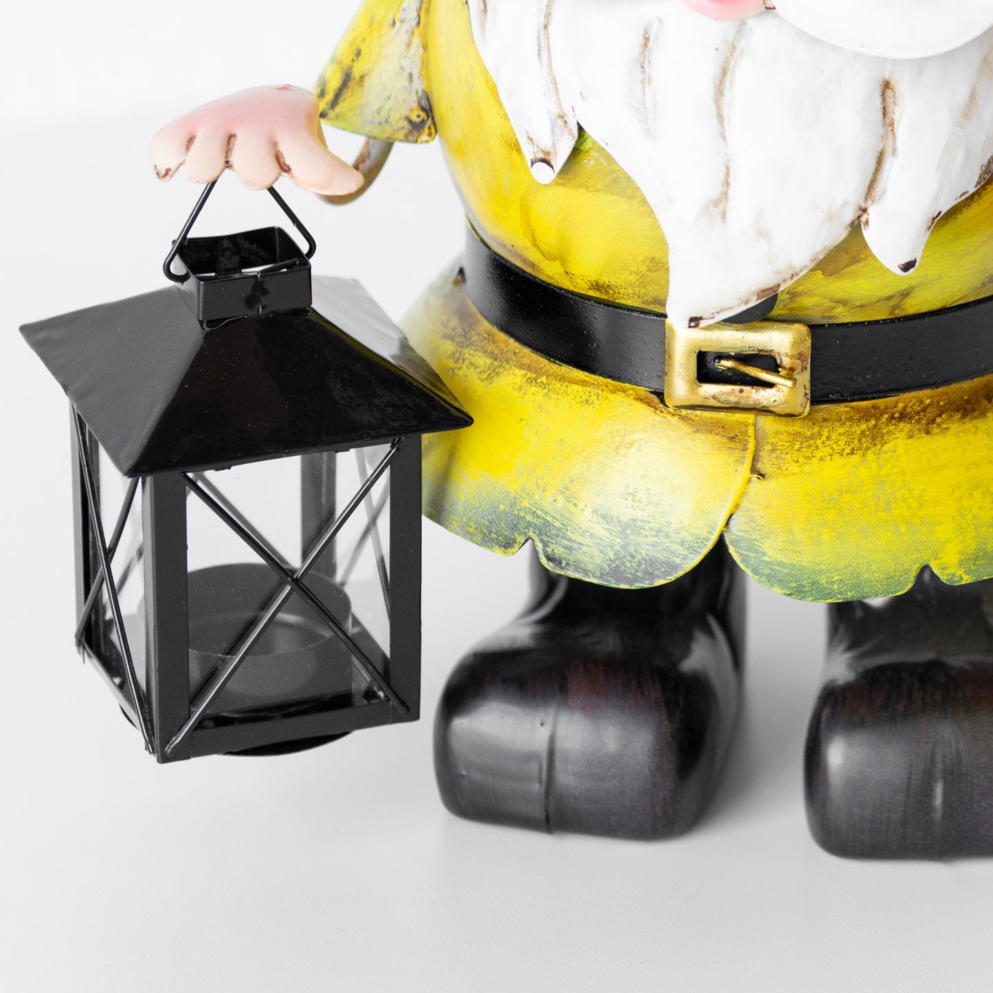 Metal Gnome With Candle Lantern