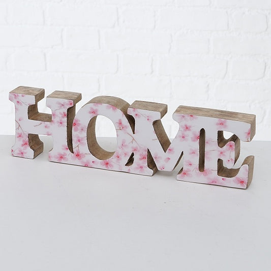 Pink Floral Home Sign